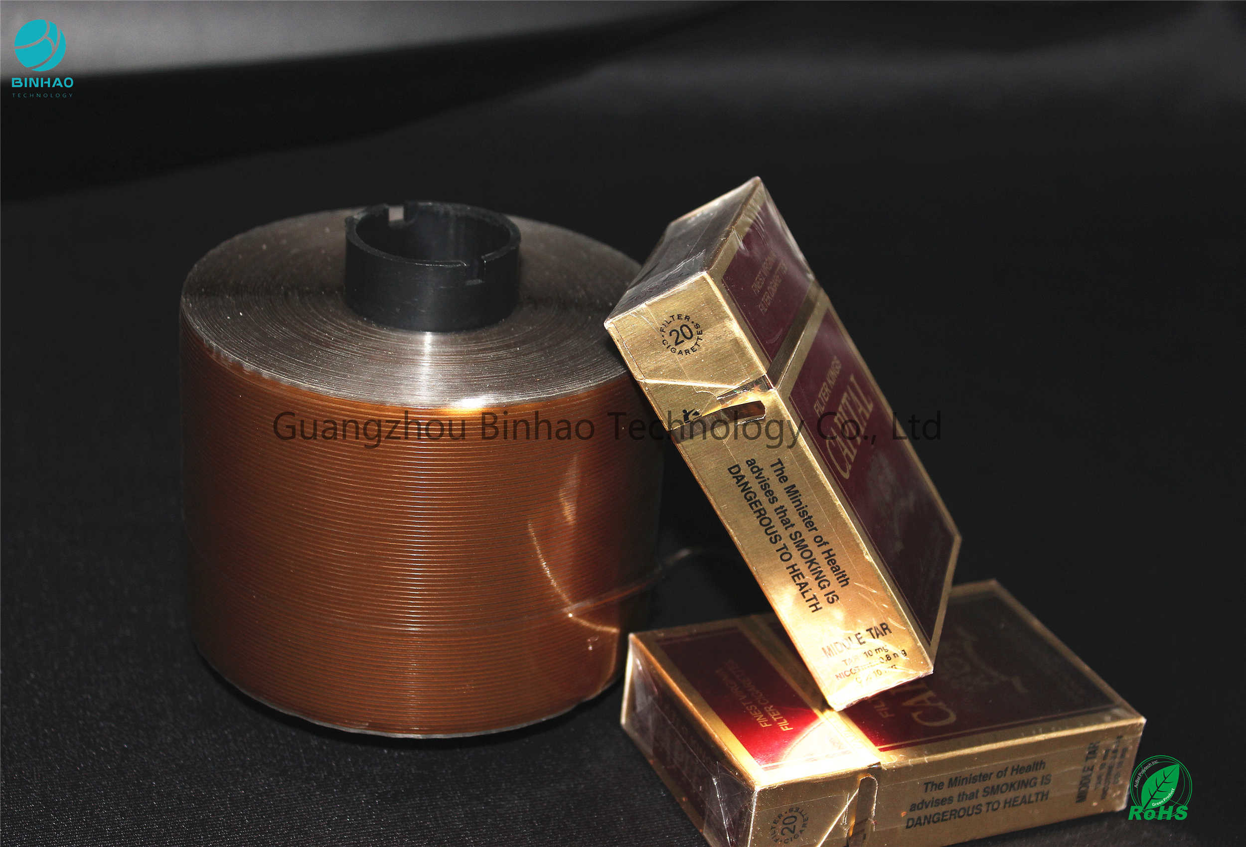 古典的な金無光沢色の破損ストリップ テープ ボビンのタバコのパッケージ材料