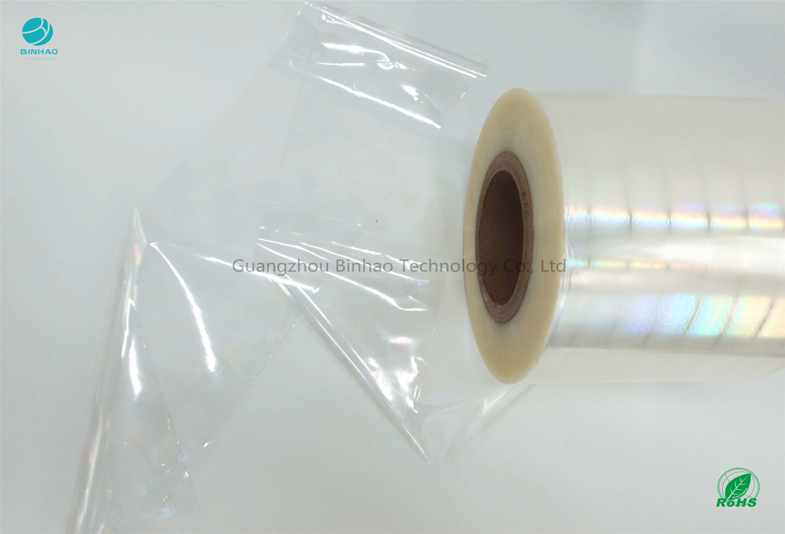 収縮のレーザー光線写真タバコのフィルム ロール光沢高いBOPPは保証レーザープリンターによる印刷を分類する